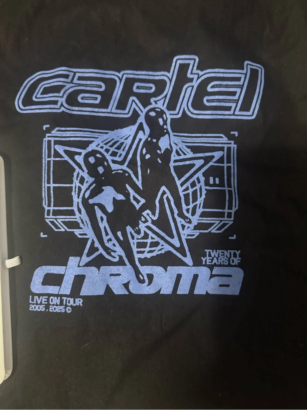 Cartel the band Chroma Black Graphic Tote Bag & Autographed Notebook